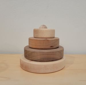Cubos wooden stacking ring toy